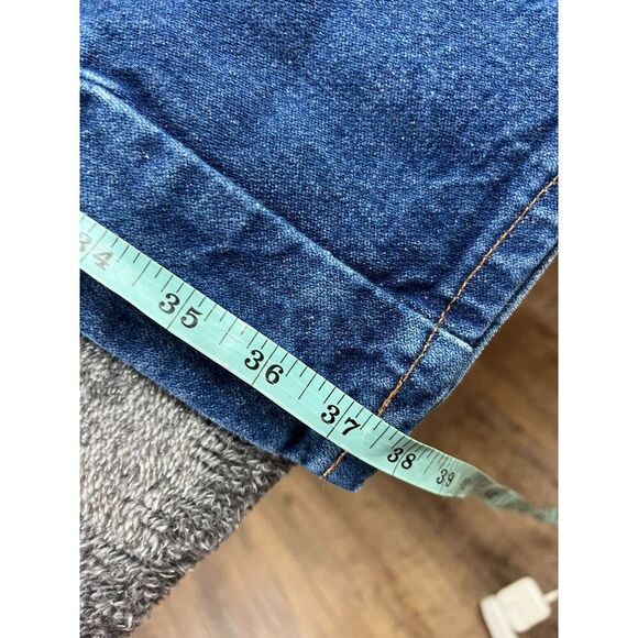 Vtg Wrangler 13MWZ Men's Jeans 35X38 (32X38) Blue Denim Jeans Made In USA - Picture 6 of 11